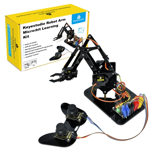 Keyestudio 4DOF Robot Arm Microbit Learning Kit Robot Arm Kit DIY Robot STEM Programming With Microbit Board