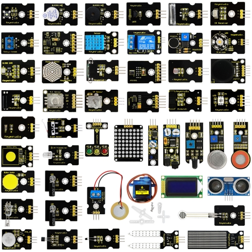 Keyestudio 48 in 1 Sensor Module Kit With Gift Box Electronic Starter Kit for Arduino DIY Projects (48pcs Sensors)