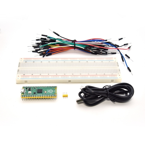 Raspberry Pi Pico Development Board Starter Kit RP2040 Cortex-M0+ Dual-Core ARM Processor With 830 Holes Breadboard + USB Cable + 65pcs lines