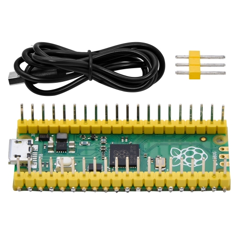 Raspberry Pi Pico Development Board Microcontroller Board  RP2040 Cortex-M0+ Dual-Core ARM Processor With Upward Soldered Pin Header + USB Cable