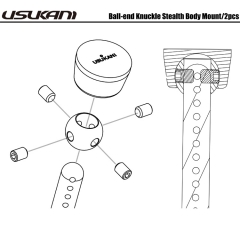 Usukani Ball-end Knuckle Stealth Body Mount/2pcs