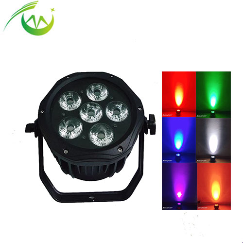 6*18W Waterproof IP54 Wireless dmx Battery Power RGBWA UV LED Par