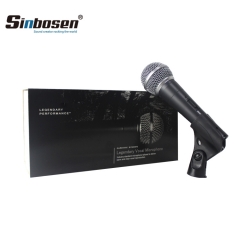 Microfone de karaokê profissional de alta qualidade Sinbosen SM58 com fio