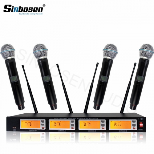 Microfone sem fio profissional Sinbosen de um a quatro canais UT-880E