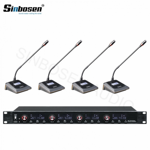 Sinbosen UR-6004  high quality professional wireless one for four conference microphone for meeting