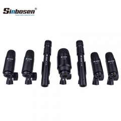 Sinbosen 7 Piece Professional Dynamic Drum Microphone Kit Drum microphone kit KING-717