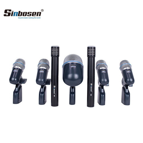 Sinbosen 7 Piece Drum microfono BETADMK7-XLR micrófono profesional con cable dj