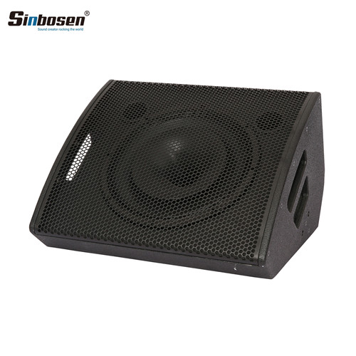 How are stage monitor speakers combined and returned?
