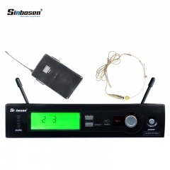 Microfone de mão profissional sem fio Sinbosen UHF SLX4 / SM-58