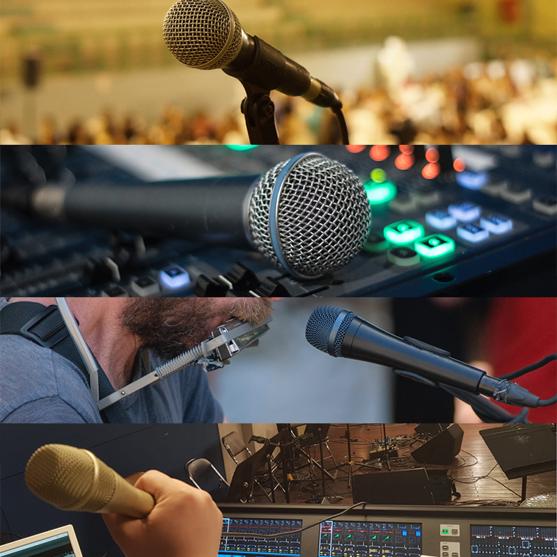 5 microphones dynamiques filaires sont parfaits pour l'enregistrement vocal et le chant en direct!