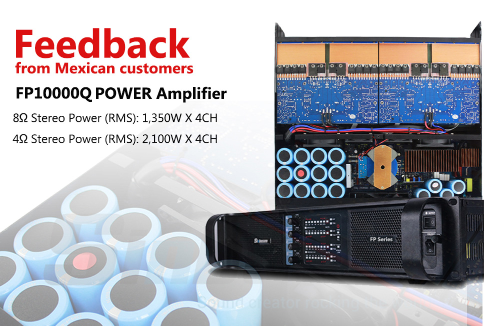 Atención al cliente mexicano para el amplificador de potencia Sinbosen Audio FP10000Q.