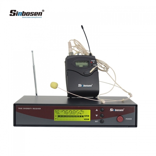 Micrófono inalámbrico profesional Sinbosen E-122 740-780MHz UHF Micrófono inalámbrico para auriculares