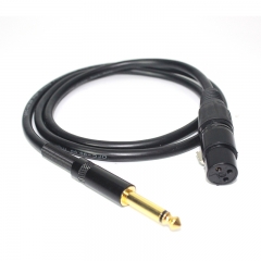 Sistema de sonido de audio de 6,35 mm Cable de micrófono XLR hembra de bajo ruido
