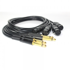 Sistema de sonido de audio de 6,35 mm Cable de micrófono XLR hembra de bajo ruido