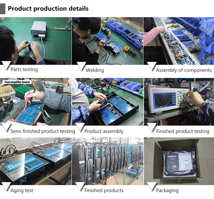 Sinbosen Amplifier Detalles del proceso de producción del amplificador de potencia del fabricante