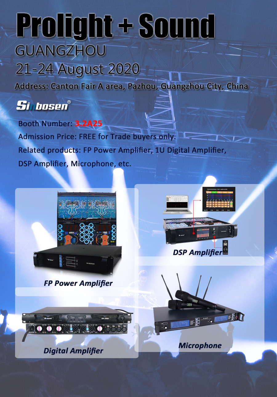 Sinbosen will meet you at the 2020 Guangzhou Prolight + Sound Exhibition.