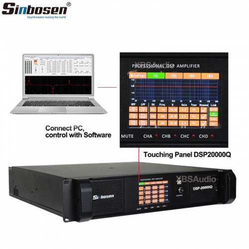 Sinbosen DSP20000Q Amplificateur de puissance DSP 4 canaux 2200w