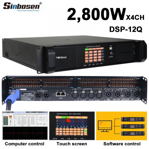 Amplificador de potência profissional de alta qualidade Sinbosen DSP12000Q 1500w 4 canais