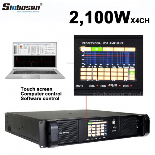 Amplificador de potência dsp profissional DSP10000Q de 4 canais da Sinbosen