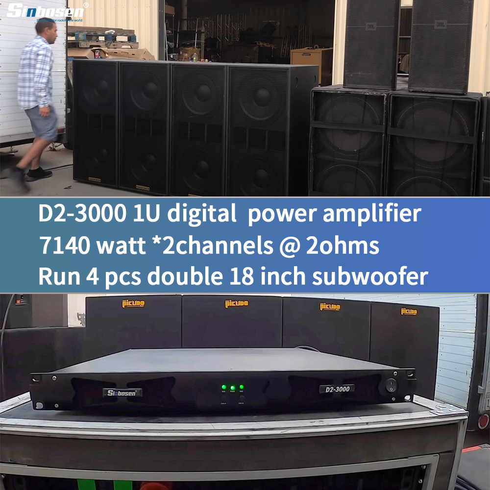 O amplificador de potência digital Sinbosen D2-3000 pode realmente ser usado para 2 ohms?
