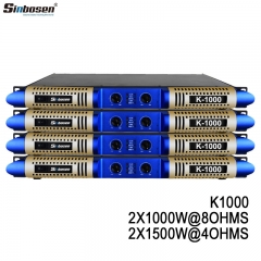 Sinbosen K-1000 Amplificateur de puissance professionnel 2 canaux 1U classe D