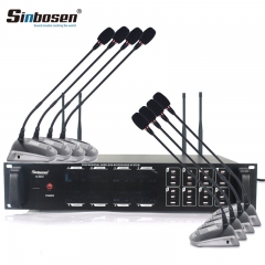 Sinbosen UHF wireless conference microphone S-800 1 for 8 professional desktop handheld gooseneck microphone