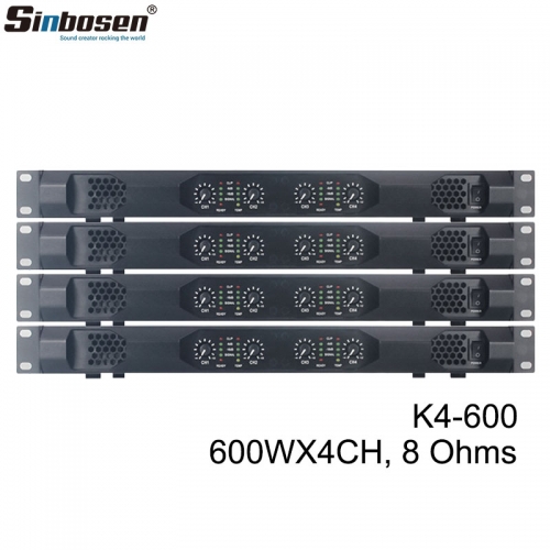 Sinbosen 4 canaux 600w K4-600 K2-600 système numérique d'amplificateur de mélangeur de puissance pour ktv club