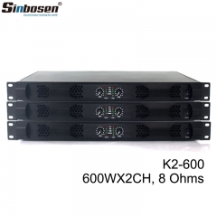 Sinbosen 4 canais 600w K4-600 K2-600 amplificador mixer de potência sistema digital para clube ktv