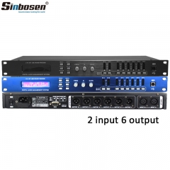 Sinbosen Karaoke Audioprozessor 2 Eingang 6 Ausgang Dp 226 Professioneller digitaler Audioprozessor