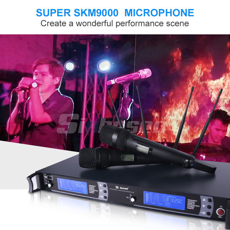 Microphone sans fil SKM9000 pour fête d'intérieur à usage portoricain