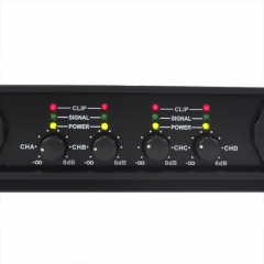 Sinbosen K4-800 1U Amplificador de potencia digital de 4 canales Clase D 800W Amp