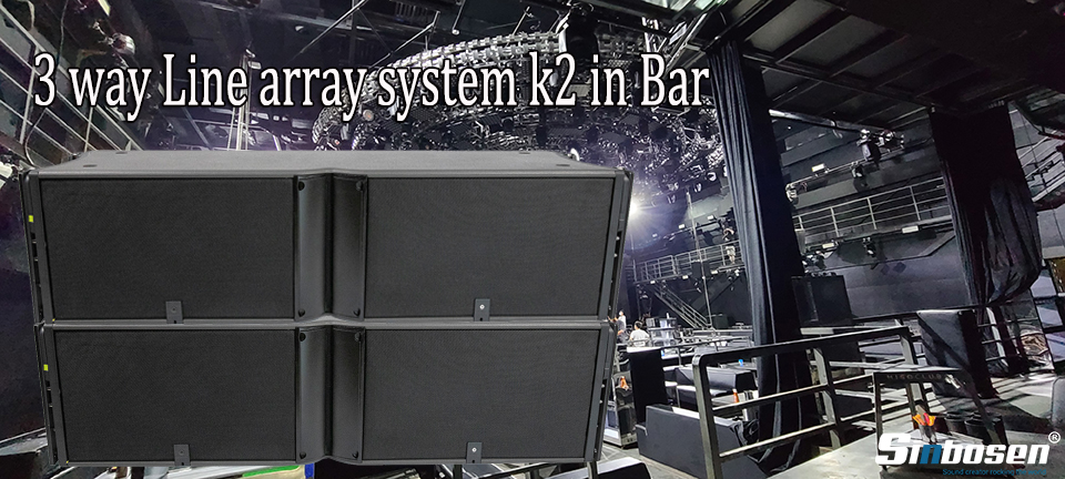 Haut-parleur line array K2 et subwoofer KS28 utilisés dans la barre Zhuhai