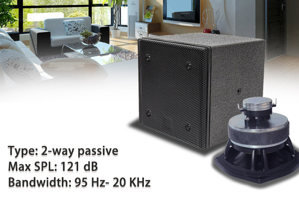 Amplificador digital K4-450 e sistema de som de música de alto-falante coaxial 5X!