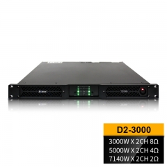 D2-3000 2 Ohm 7000 W Professioneller Stereo-Verstärker der Klasse D