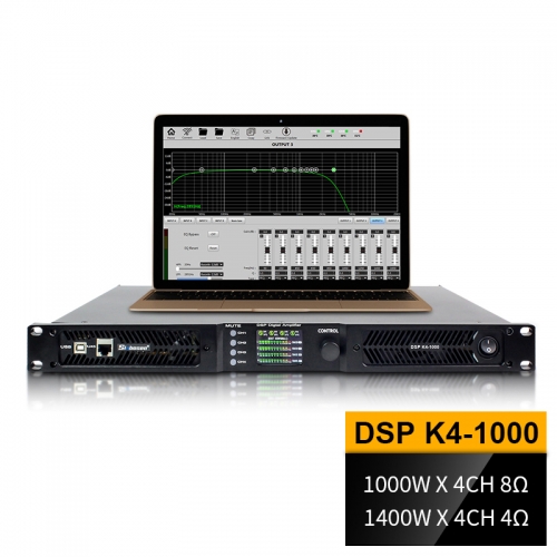 Amplificador DSP Amplificador Classe D Pequeno Portátil de 1000W