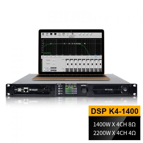 K4-1400 DSP 1U Мощный туровый усилитель