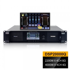 Amplificador de classe Touch Screen Subwoofer 4000W Dj DSP TD para concerto