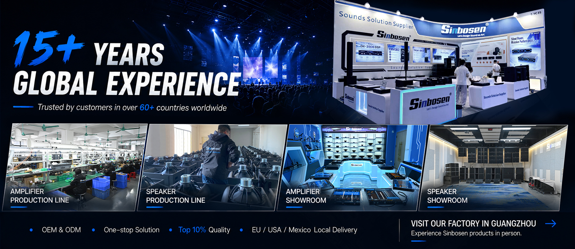 Sinbosen audio one stop solution professional line array power amplifier audio system manufacturer