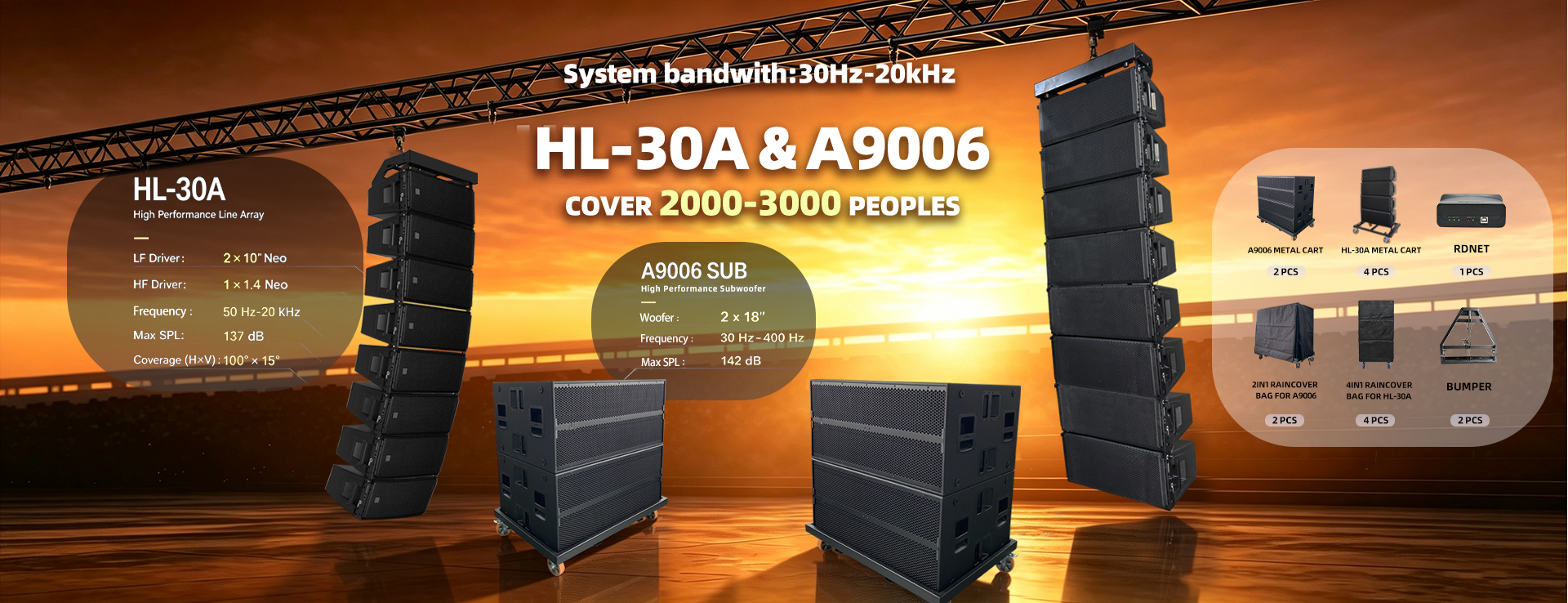 Sinbosen audio One-Stop Soution 10 inch active line array system