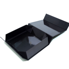 Matte Black Cardboard Magnetic Folding Boxes With Logo