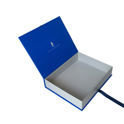Wholesale Blue Ribbon Closure Paper Box