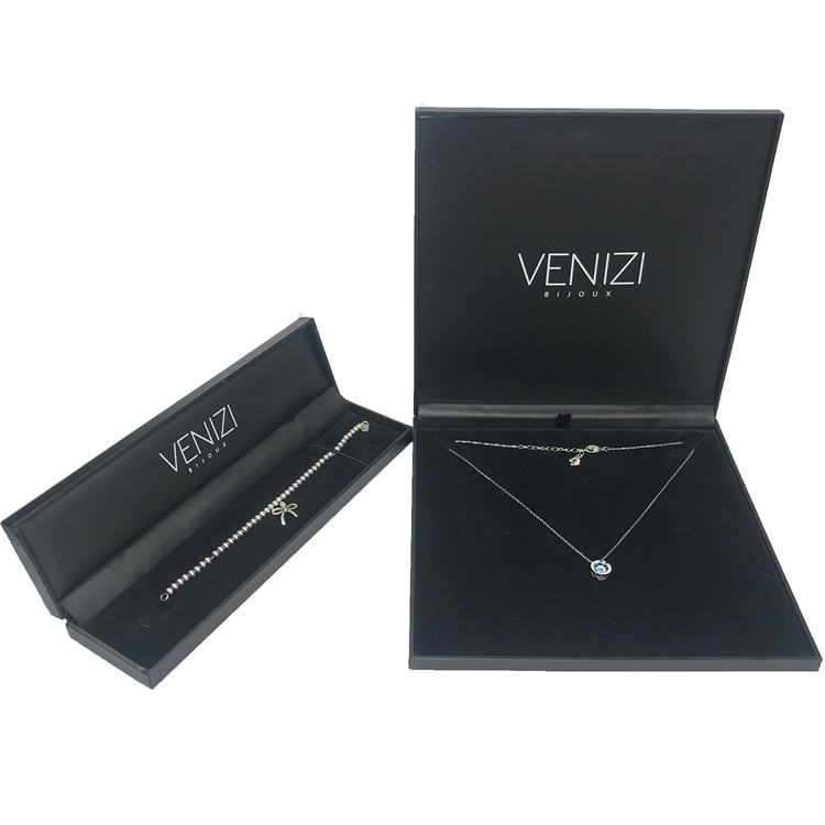 Customized Black Velvet Jewelry Packaging Box