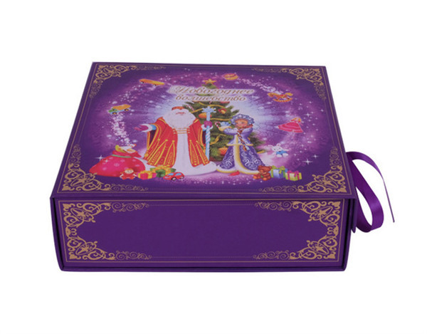 Book Shape Christmas gift folding box manufacturer, Cartoon gift box