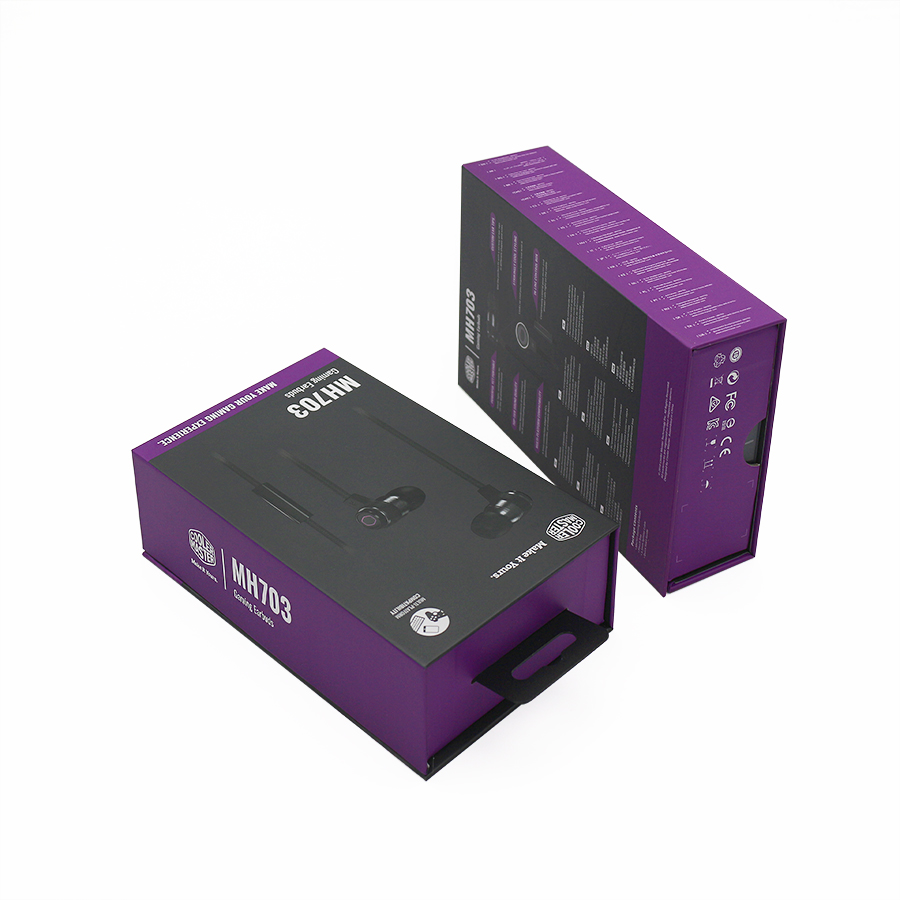 High End Custom Handmade Electronic Earphone Packaging Box mit Blister Tray
