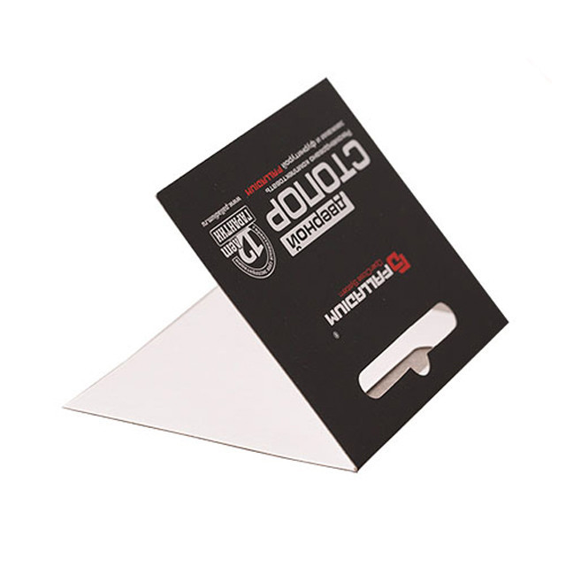 Recycled packaging card printing custom folding paper card with hang hole