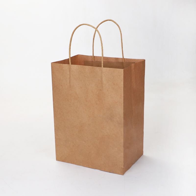 Recyclable kraft paper shopping bags