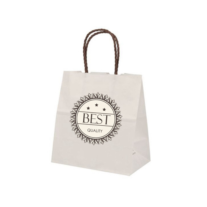 Eco Friendly Packaging Bag Recyclable Fast Food Kraft Paper Bag With Logos