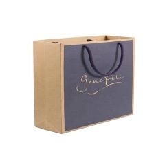 White Brown Kraft Gift Craft Shopping Paper Bag With Ribbon Handles