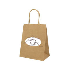 Eco Friendly Packaging Bag Recyclable Fast Food Kraft Paper Bag With Logos