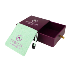 Custom Logo Sliding Draw Box With Jewelry Pouch